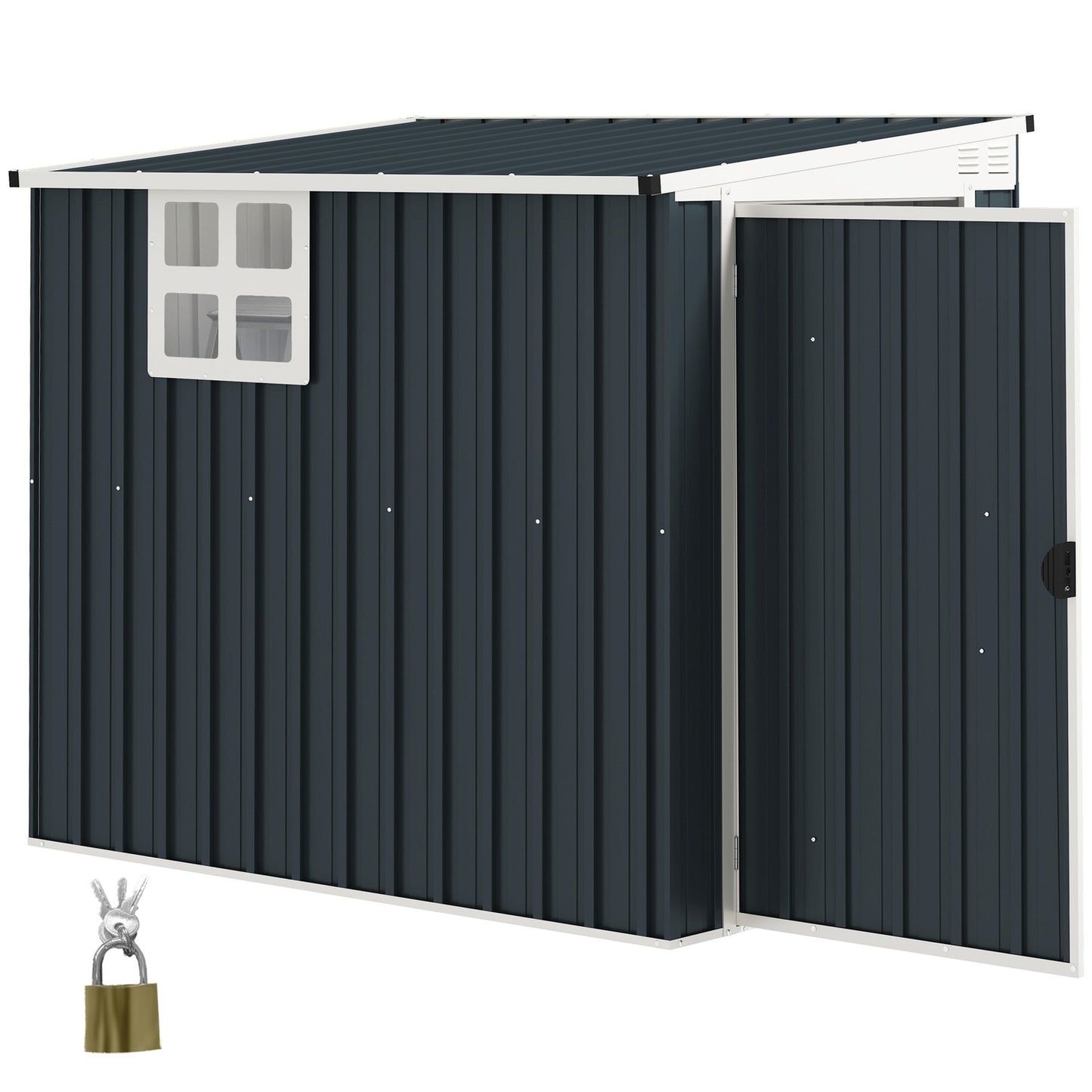 Metal tool shed 2.7 m² - weatherproof with window and lock