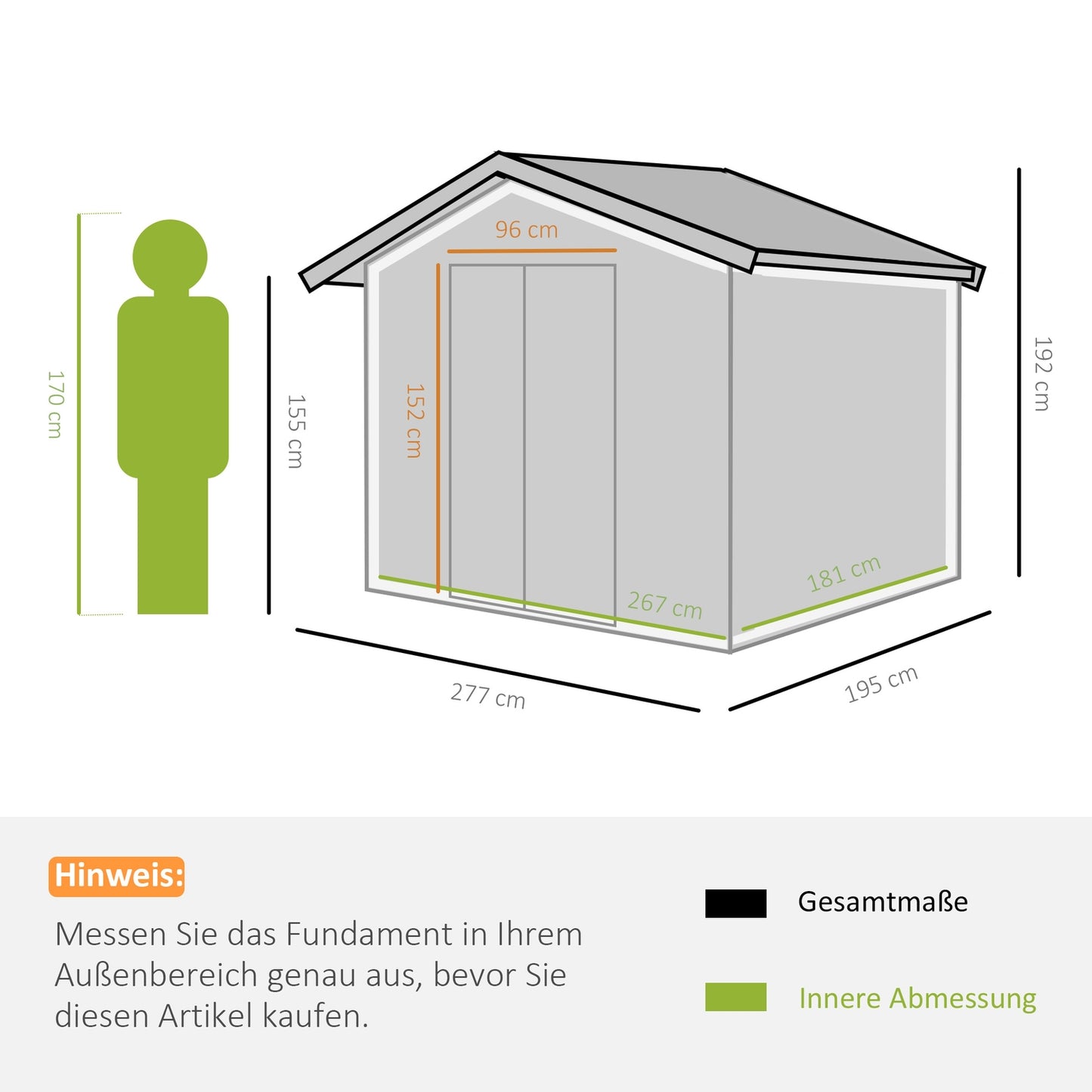 Weatherproof metal garden shed with foundation, yellow