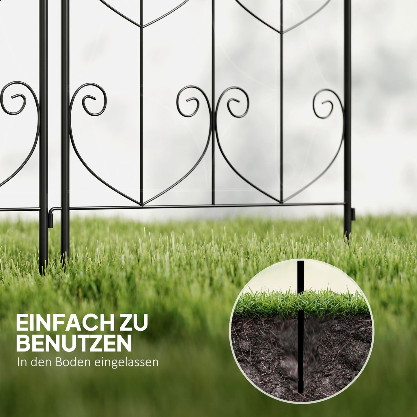 Rustproof metal bird design trellis set, 50x120 cm, 2-pack