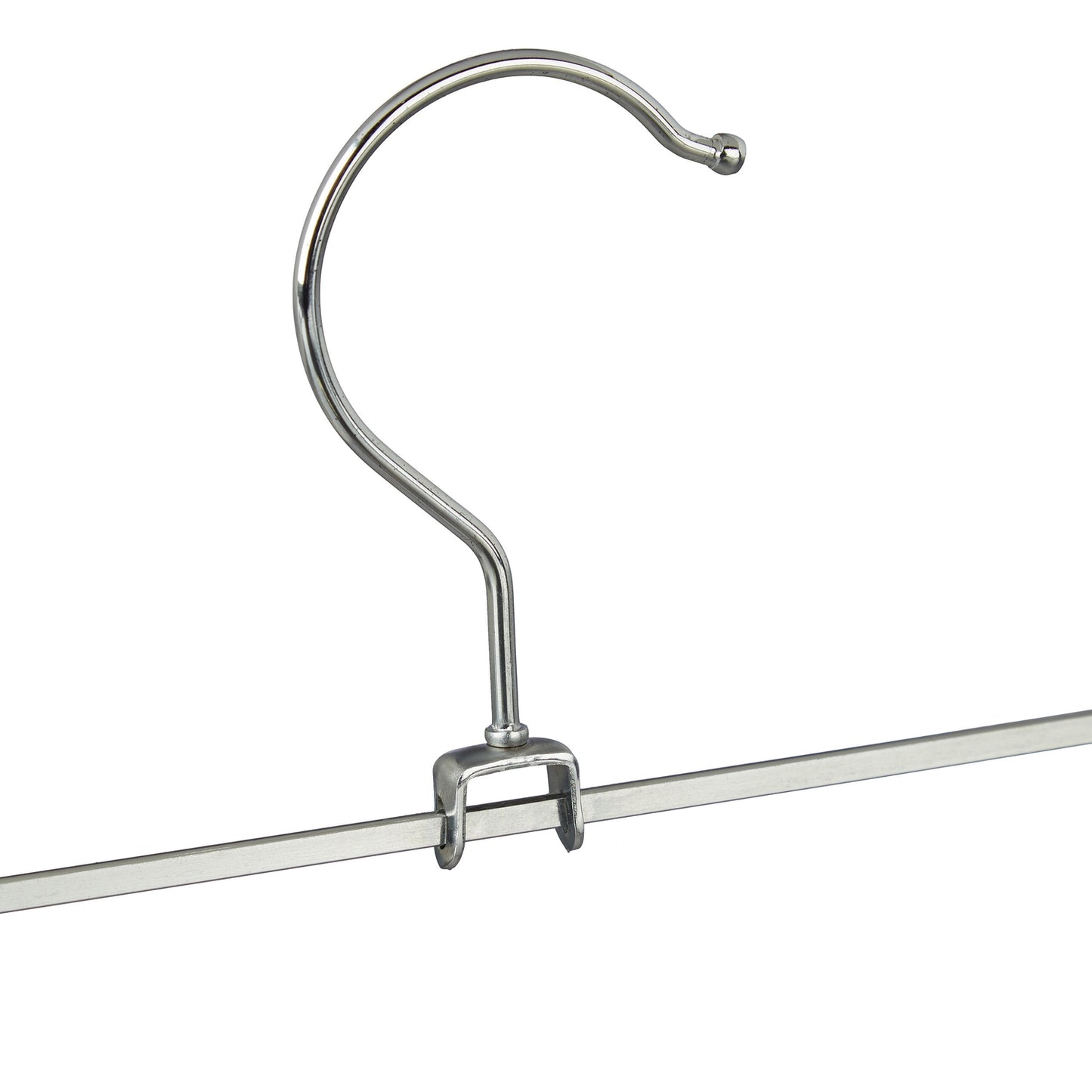 Metal Trouser Hangers, 25-Pack, Adjustable Clips