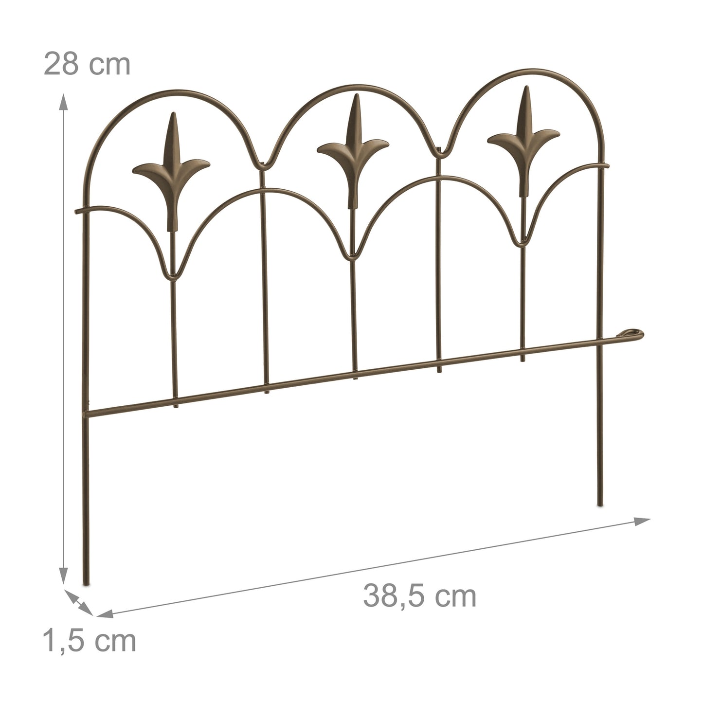 Metal bed edges, 4 pcs