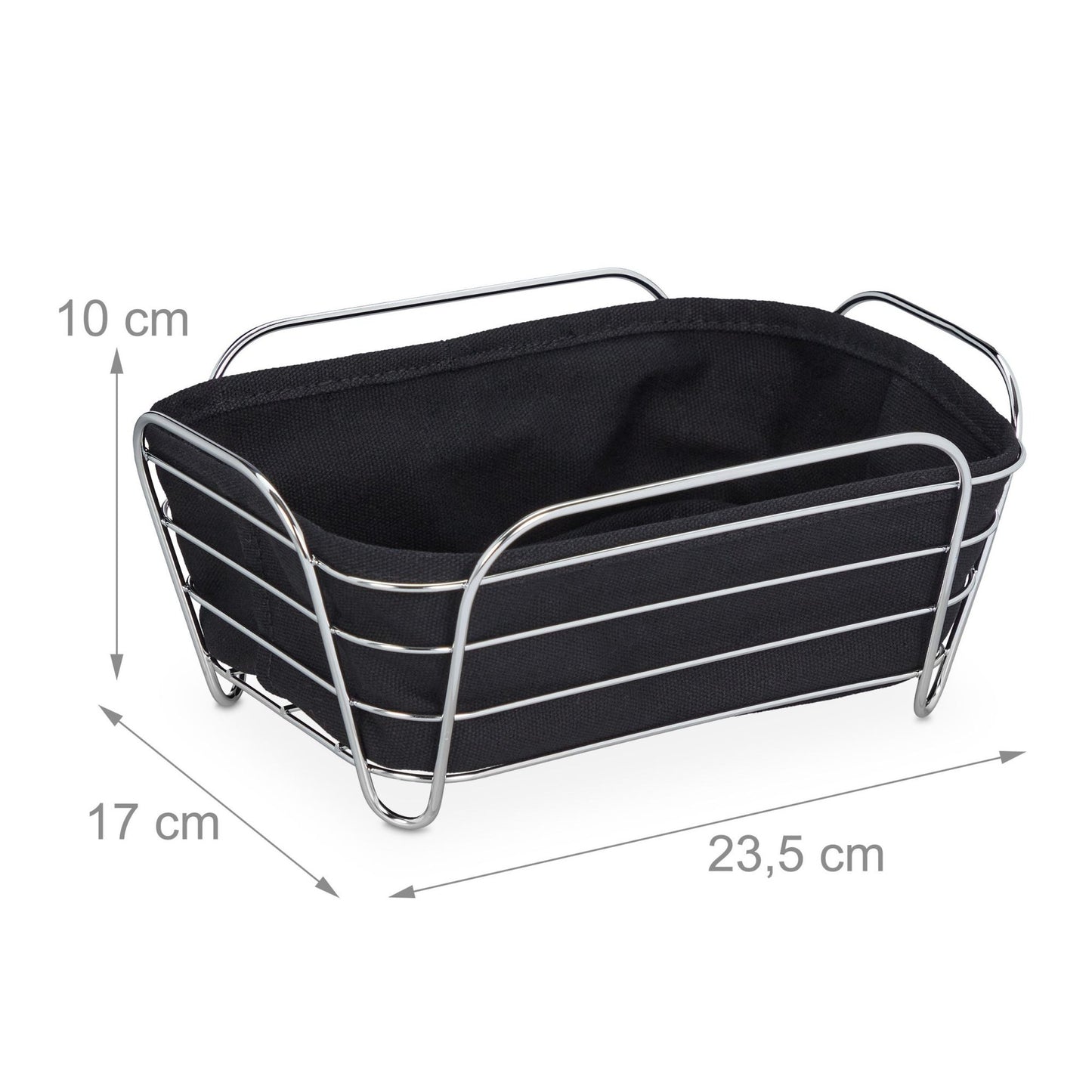 Metal bread basket with cover