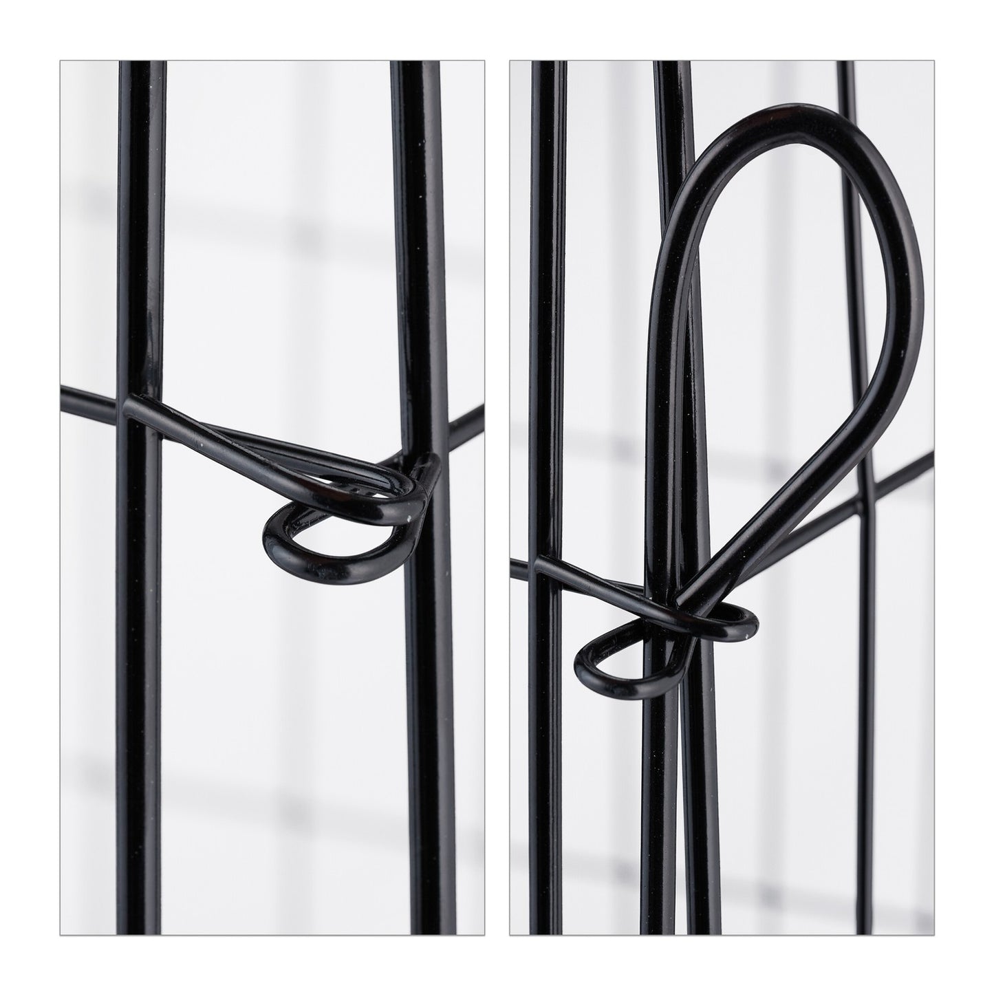 Metal composters with bottom grid, set of 2