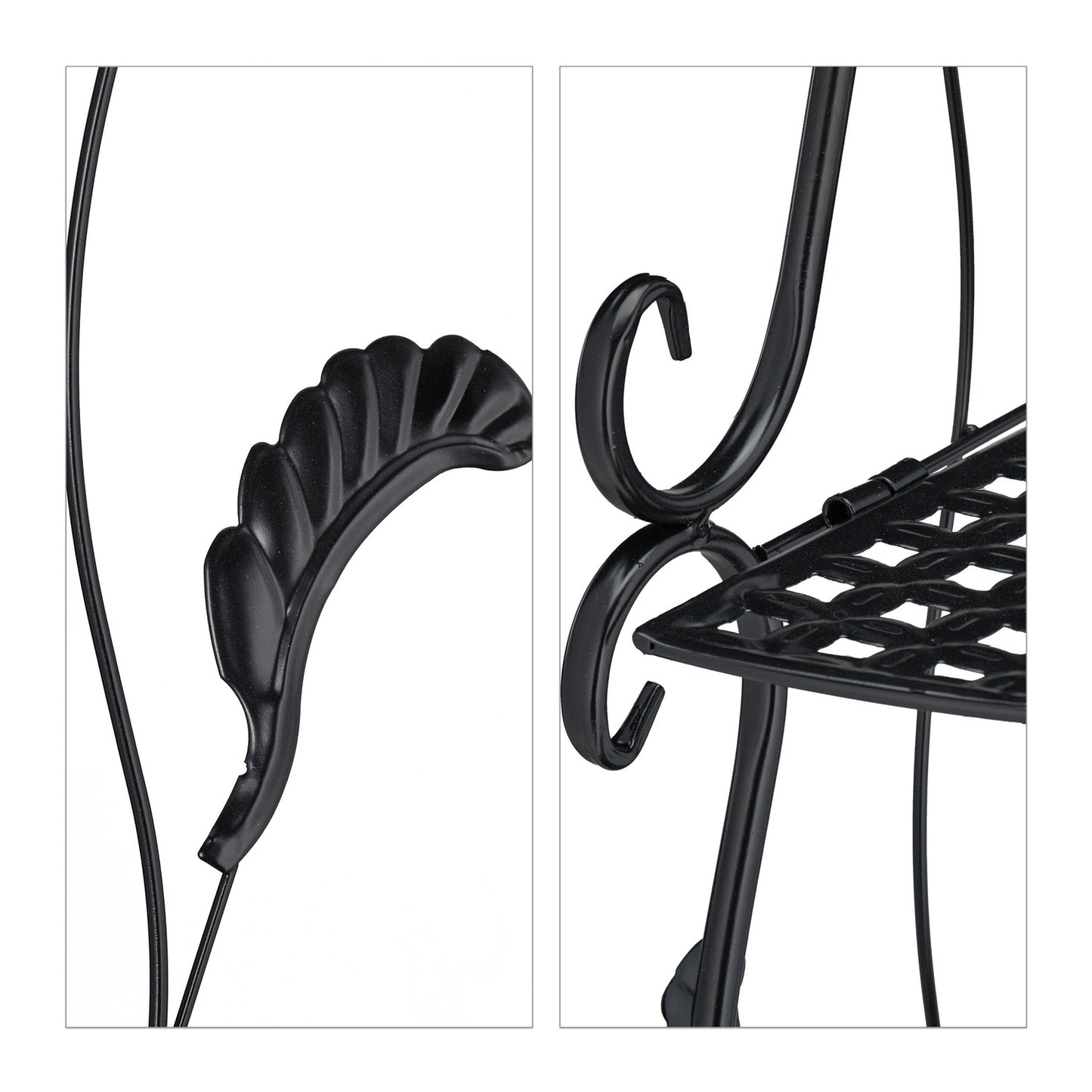 Metal corner shelf with 3 shelves