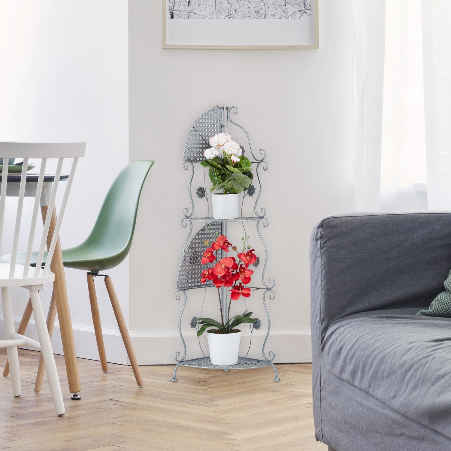 Metal flower stand