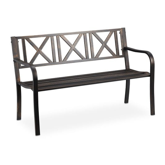 Metal garden bench