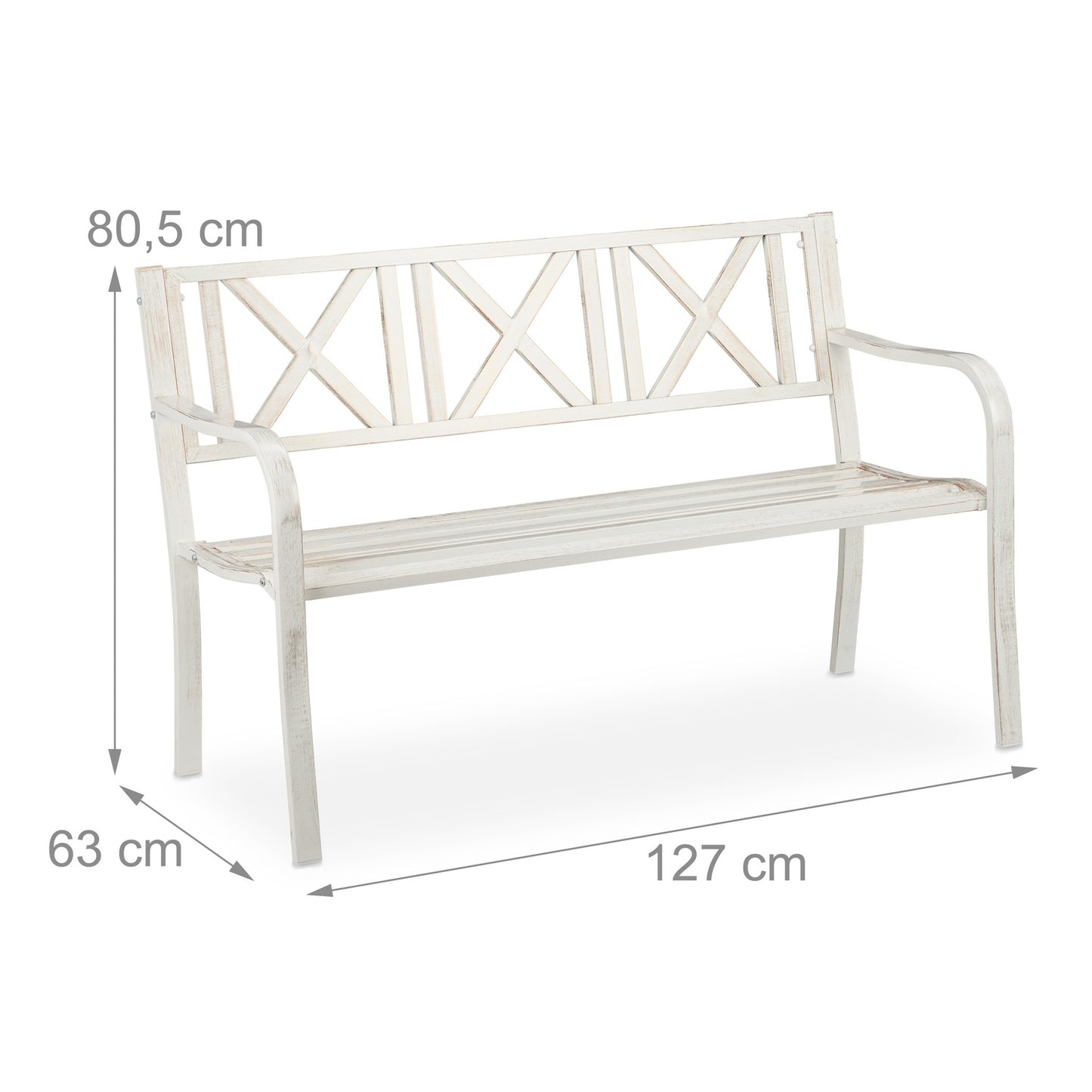 Metal garden bench