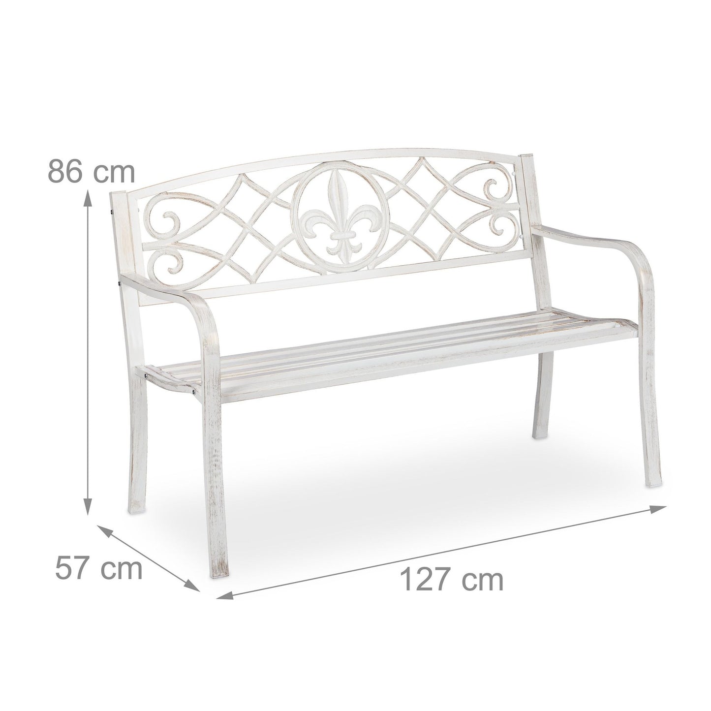 Metal garden bench
