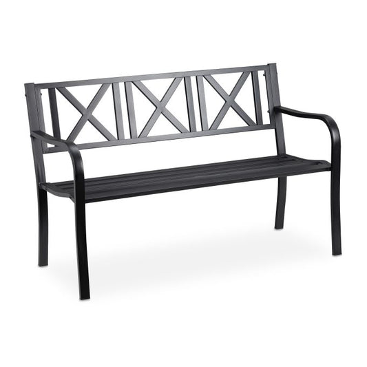Metal garden bench