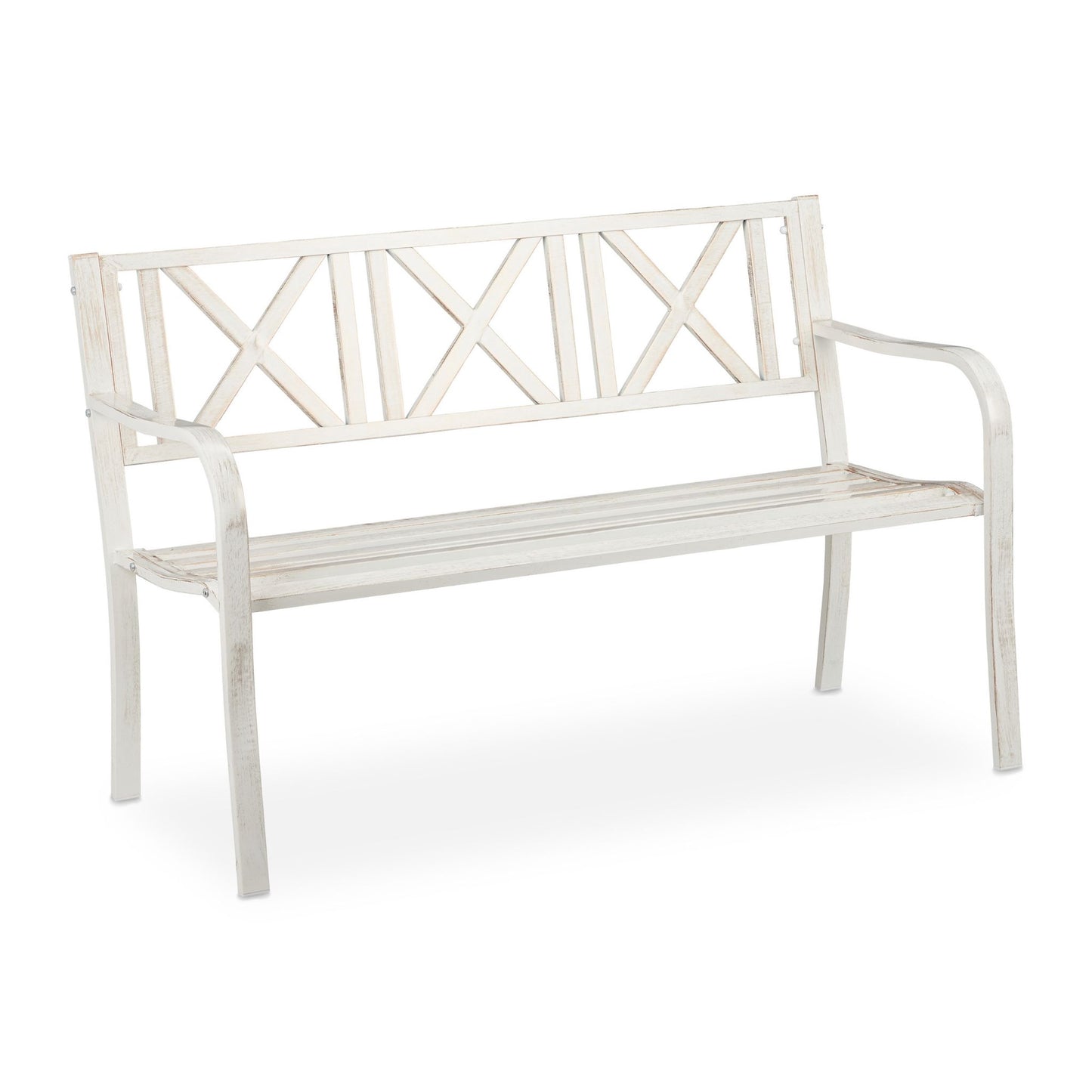 Metal garden bench