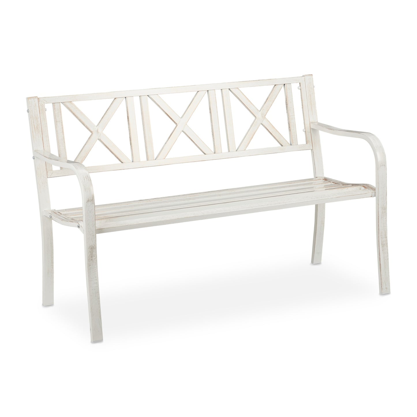 Metal garden bench