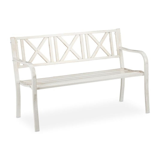 Metal garden bench
