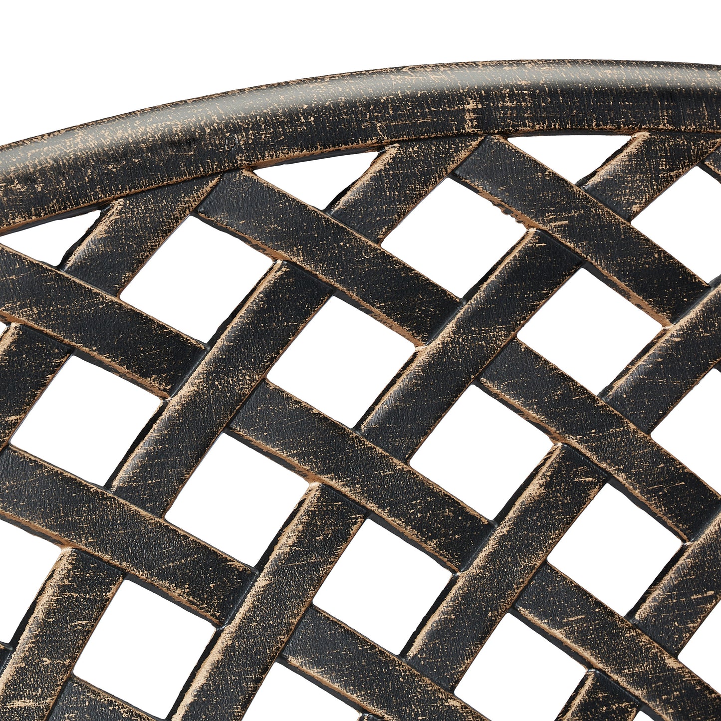 Metal garden bench in black and bronze