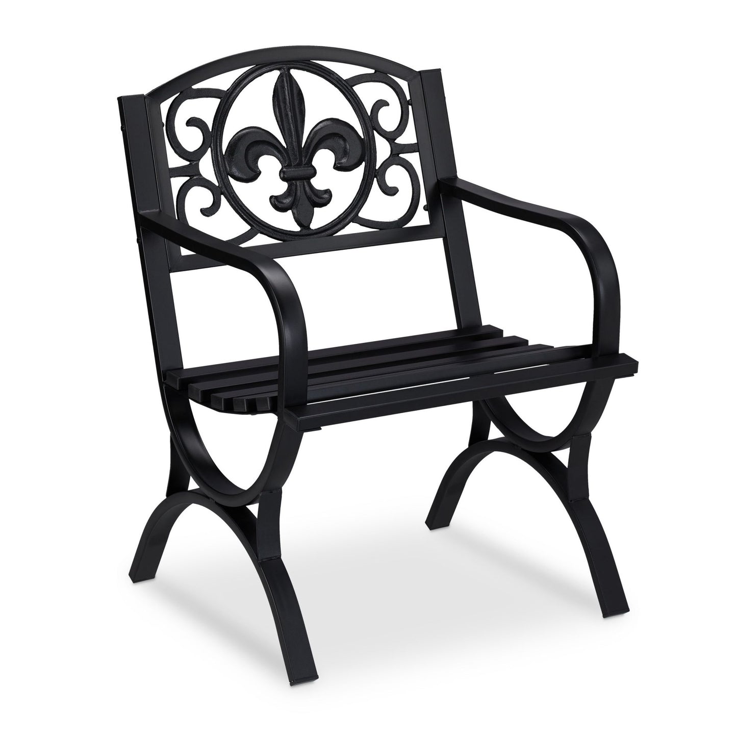 Metal garden chair in antique style