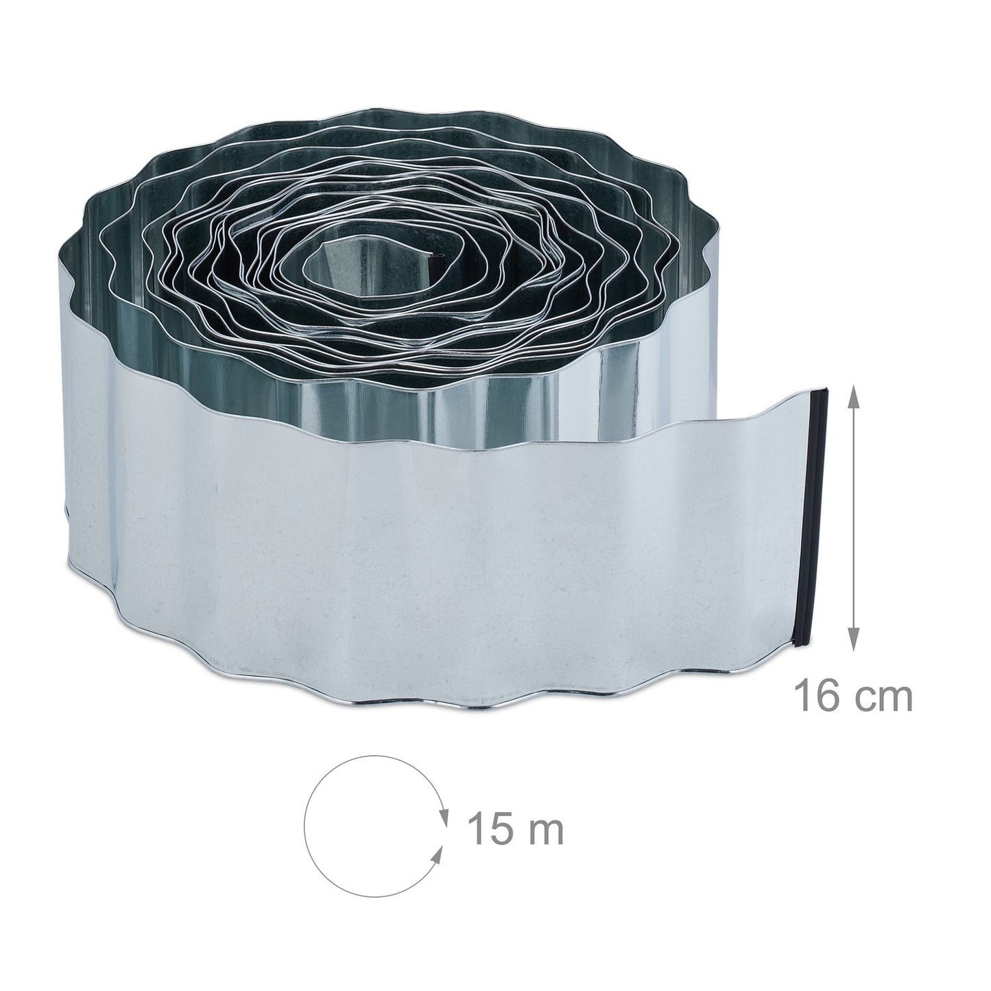 Metal grass borders 15 m