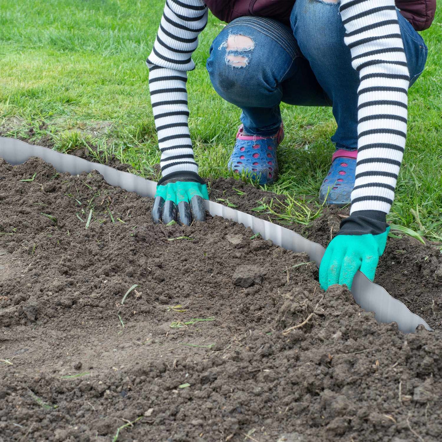 Metal grass borders 15 m