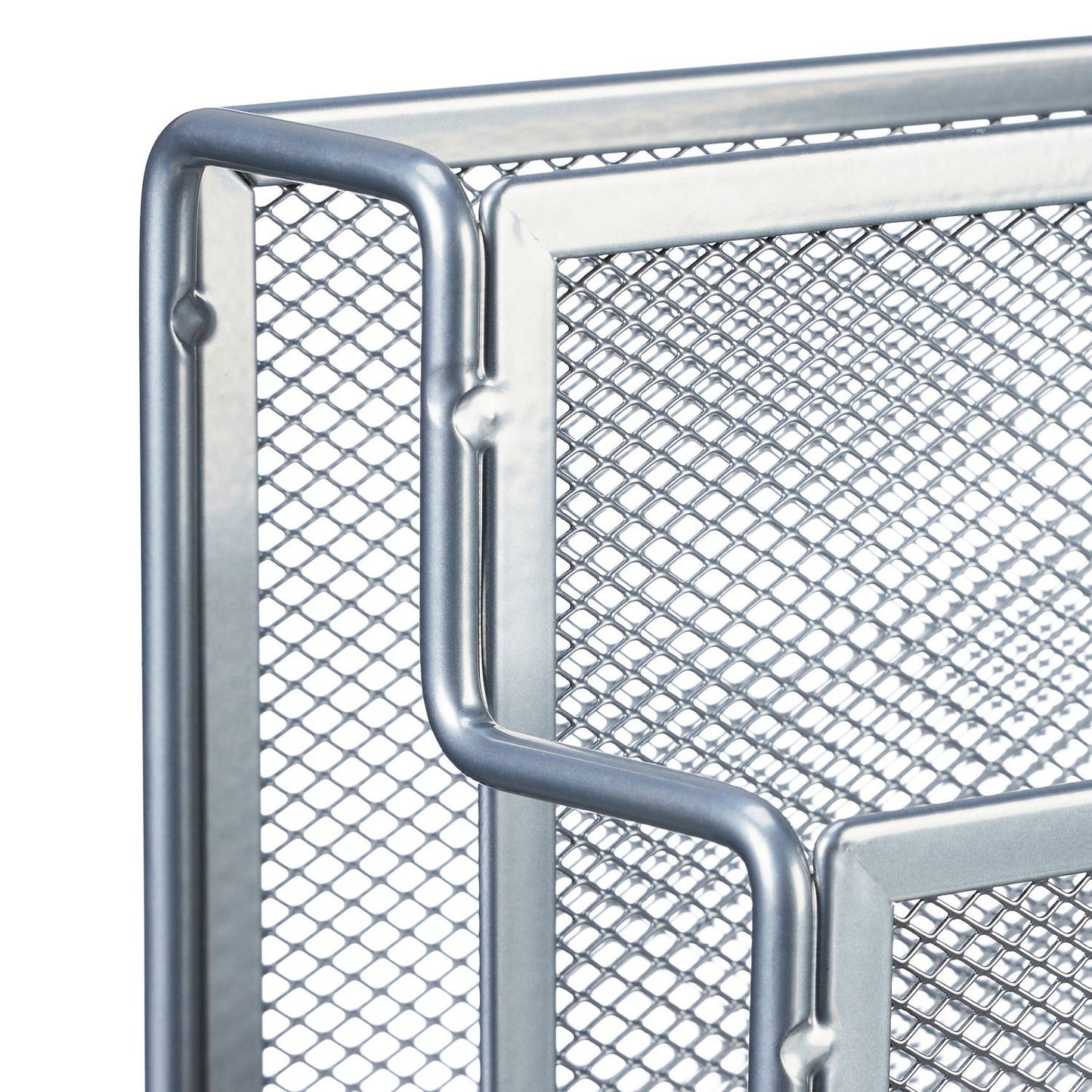Metal magazine rack with 4 compartments