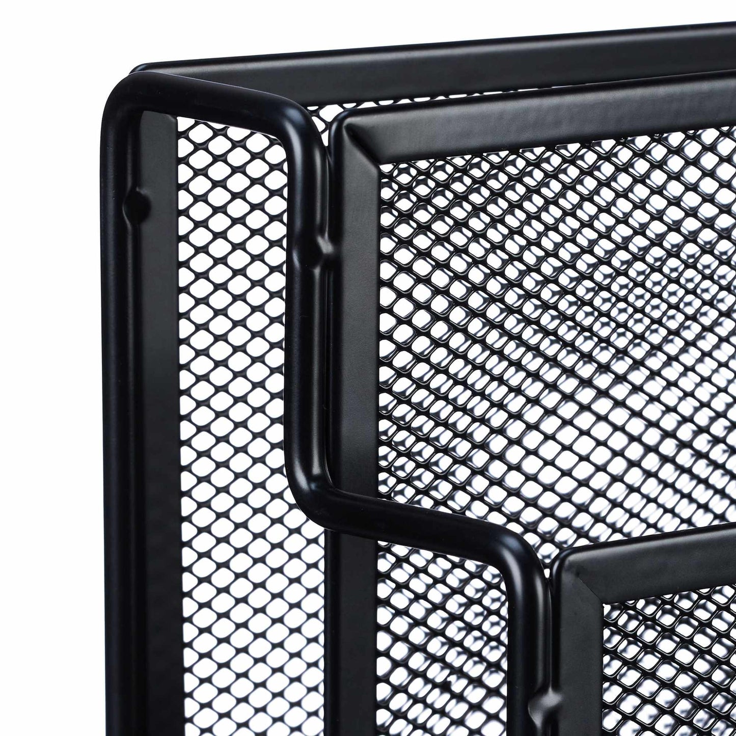 Metal magazine rack with 4 compartments