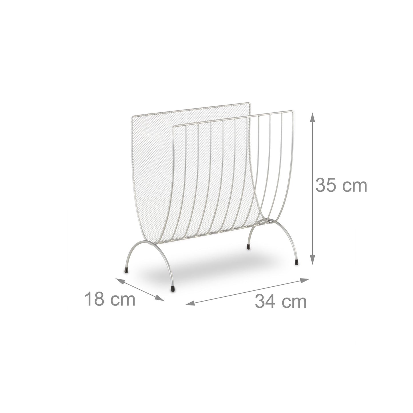 Metal magazine stand