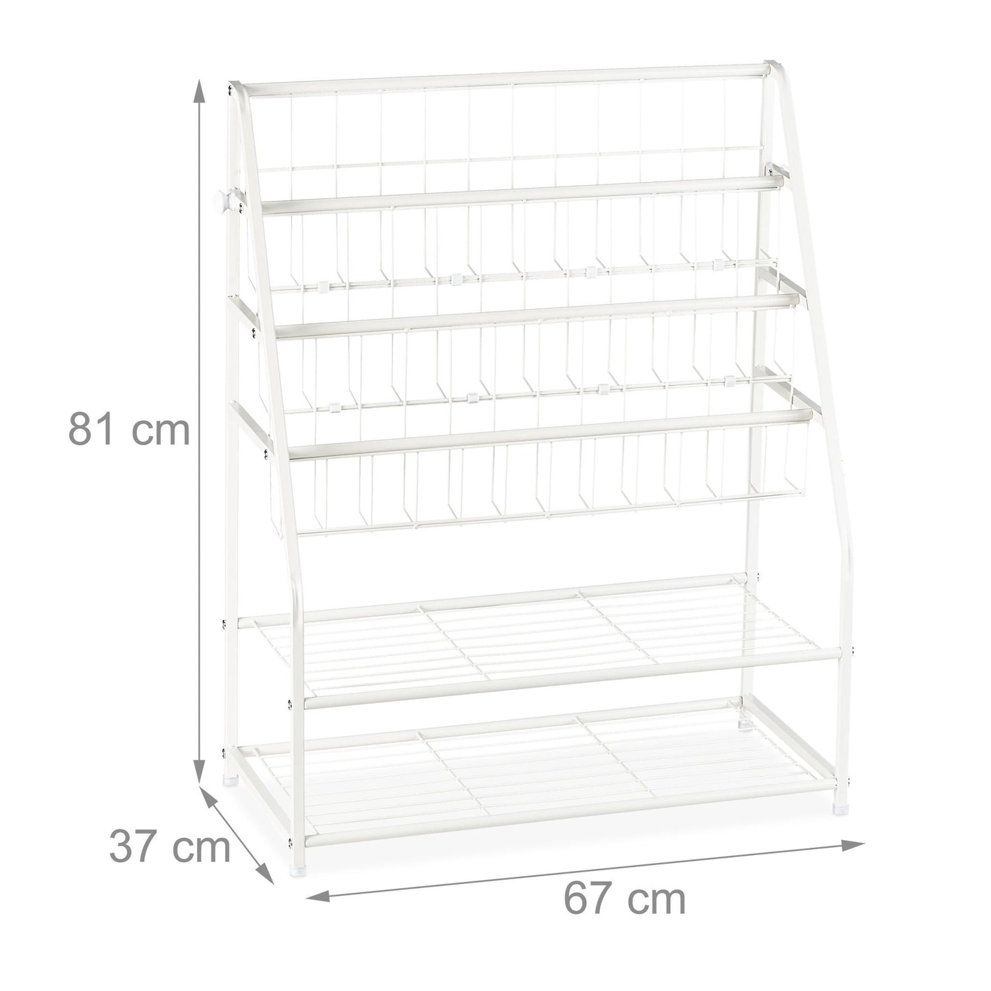 Metal magazine stand