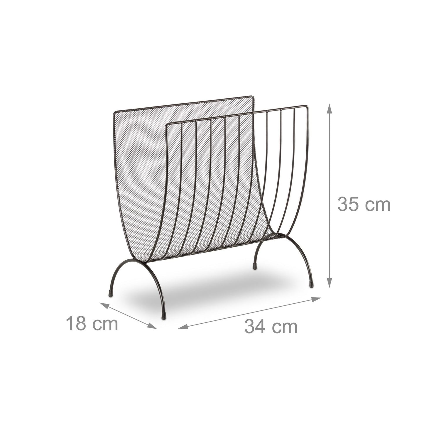 Metal magazine stand