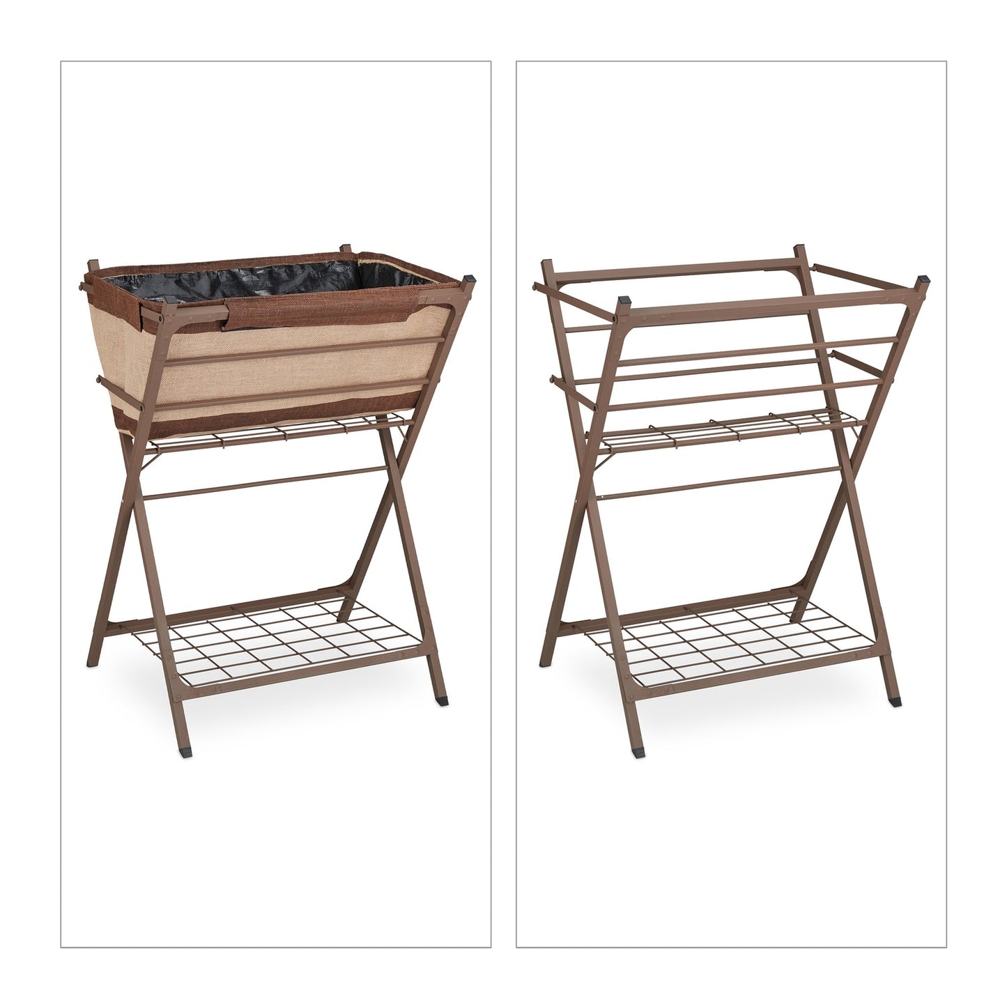 Metal planter with pre-formed liner