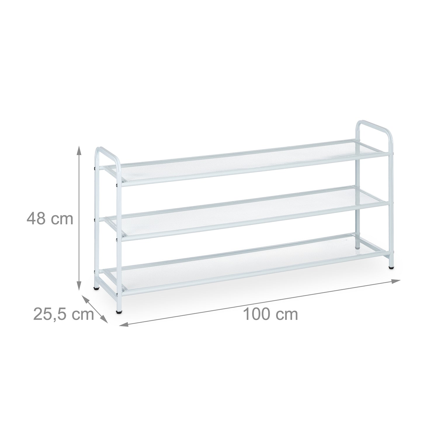 Metal shoe rack for 12 pairs of shoes