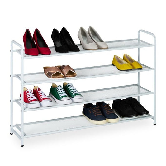 Metal shoe rack for 16 pairs of shoes