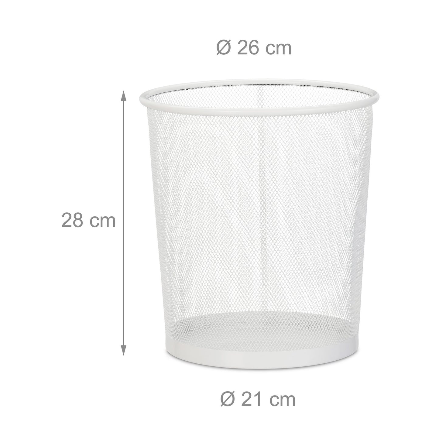 Metal wastebasket