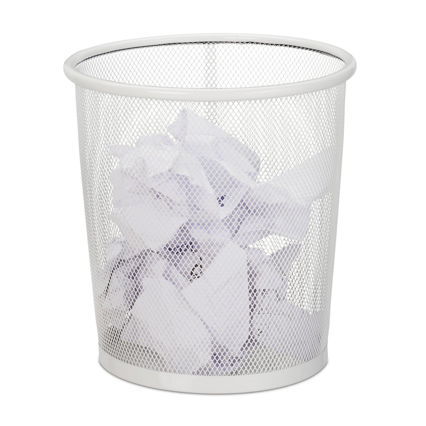 Metal wastebasket