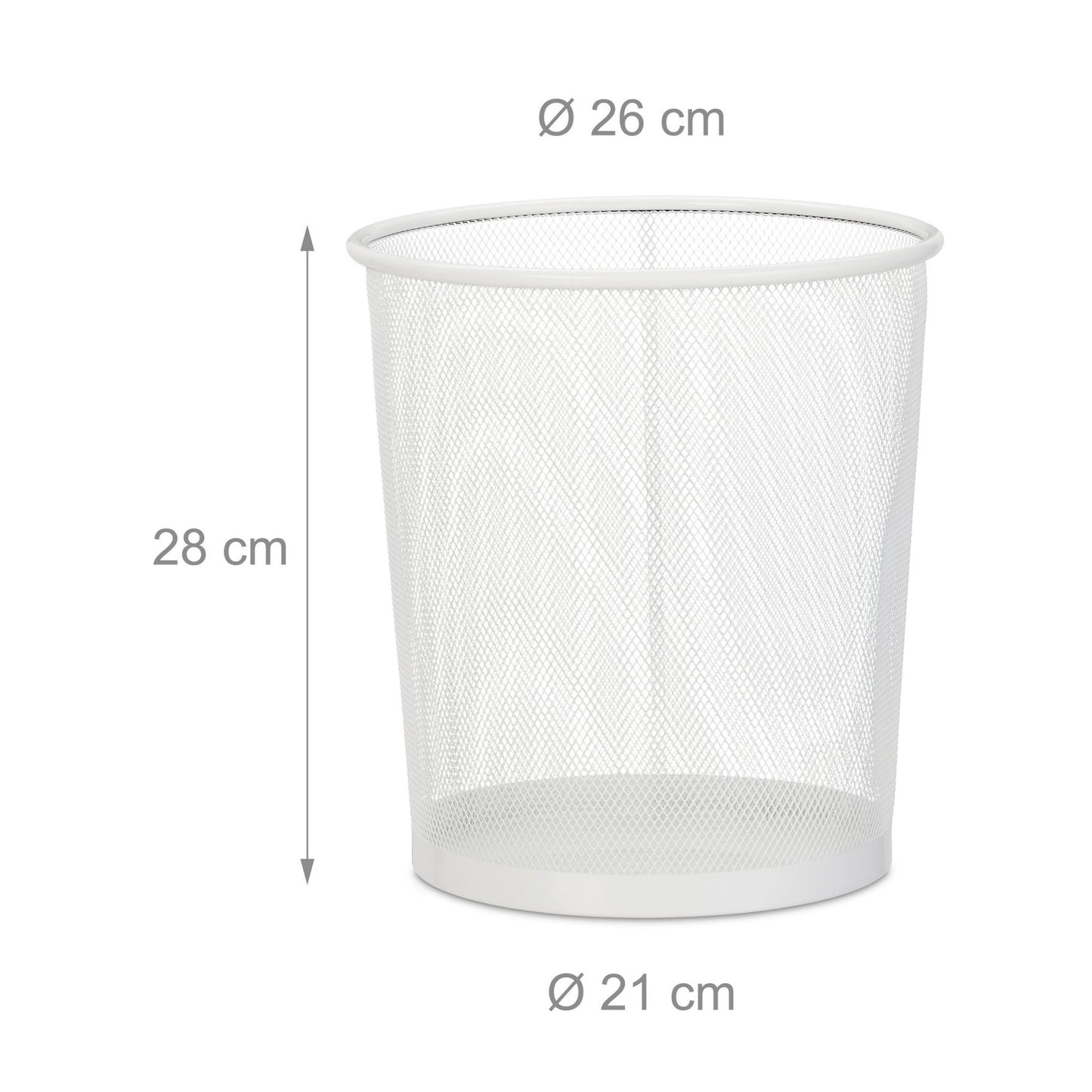 Metal wastebasket
