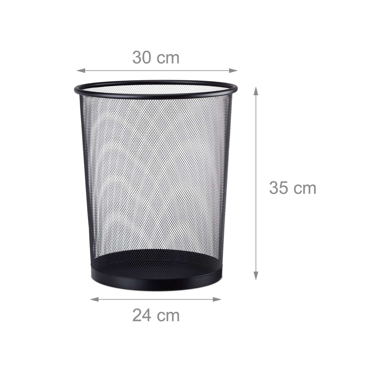 Metal wastebasket