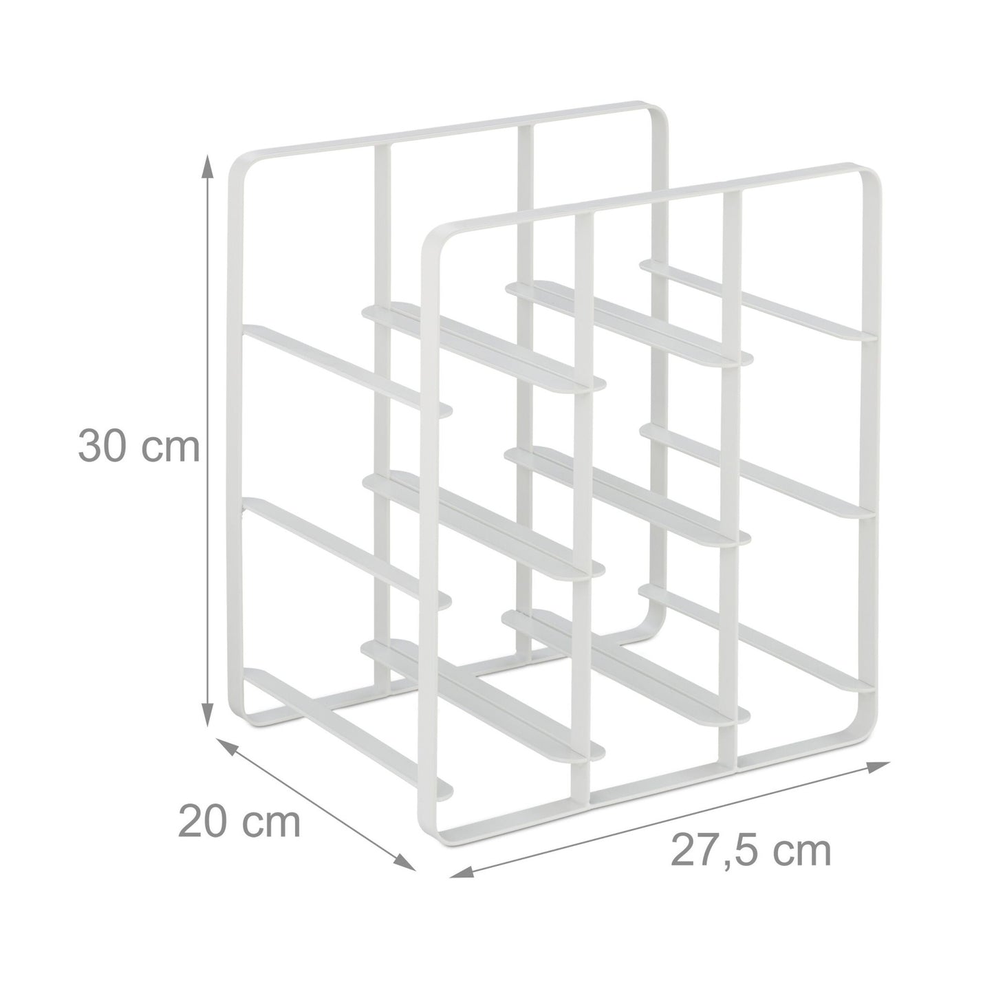 Metal wine rack for 9 bottles