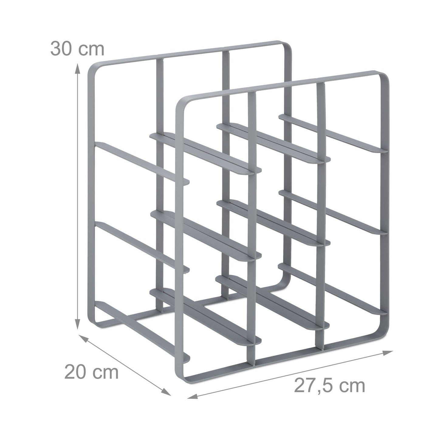 Metal wine rack for 9 bottles
