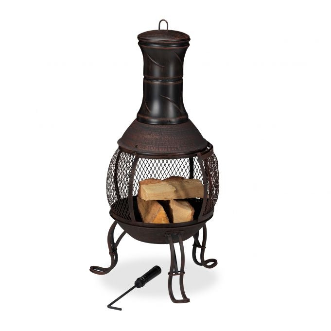Mexican style outdoor fireplace