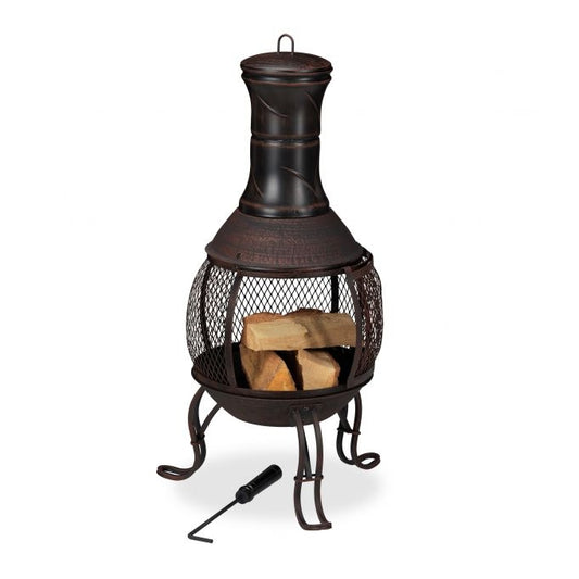 Mexican style outdoor fireplace