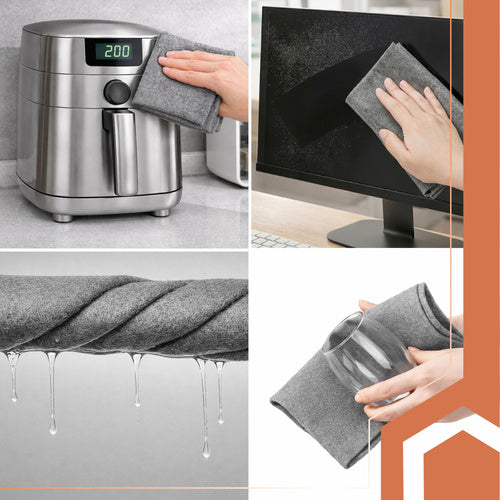 Microfiber Window Cleaning Cloths, 3 Pack, 30x40cm