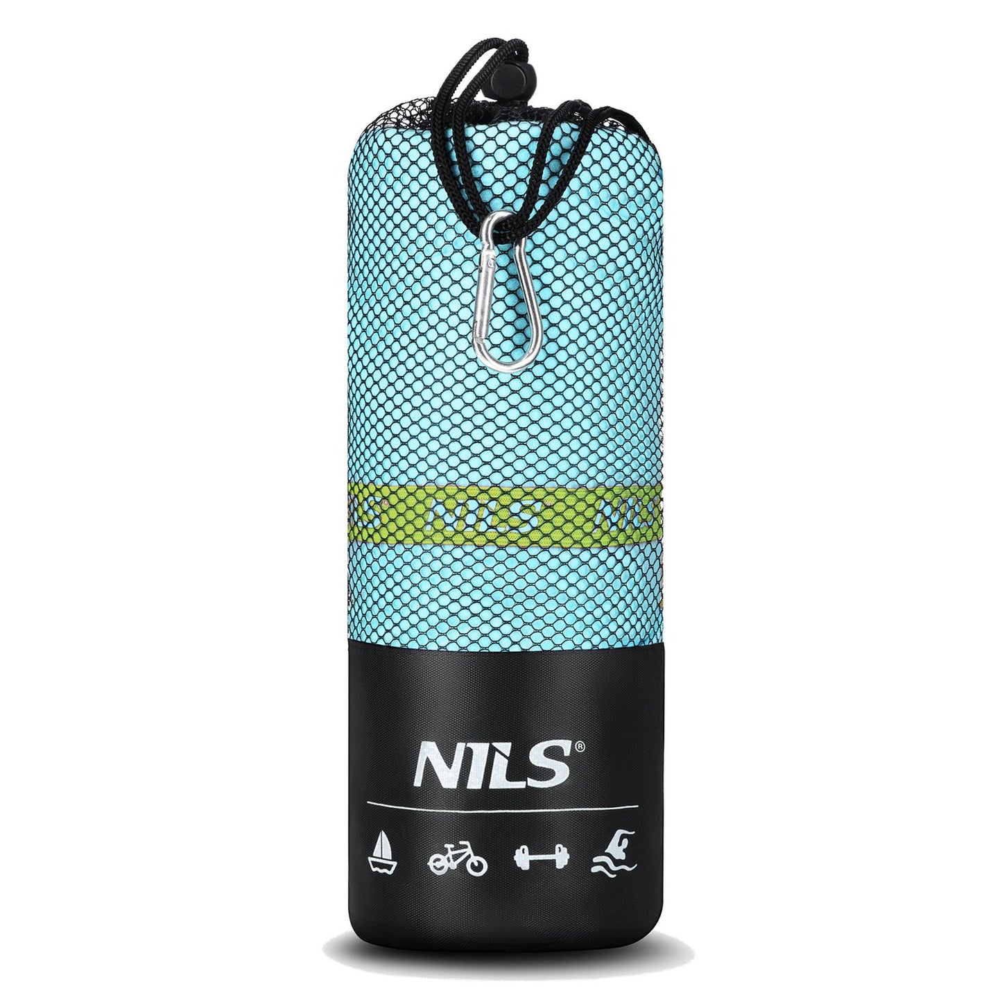 Microfibre Towel, Blue-Green, 180x100 cm