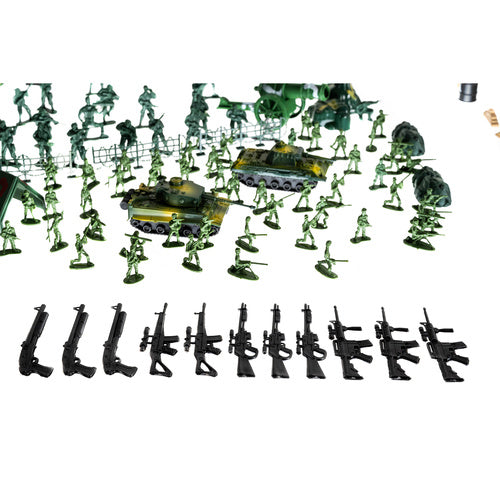 Military Base Toy Set, 300 Pieces, Soldiers & Tanks