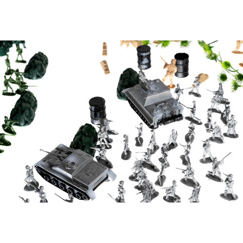 Military Base Toy Set, 300 Pieces, Soldiers & Tanks