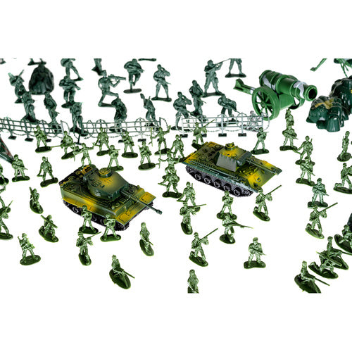 Military Base Toy Set, 300 Pieces, Soldiers & Tanks