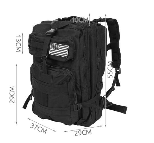 Military backpack XL black