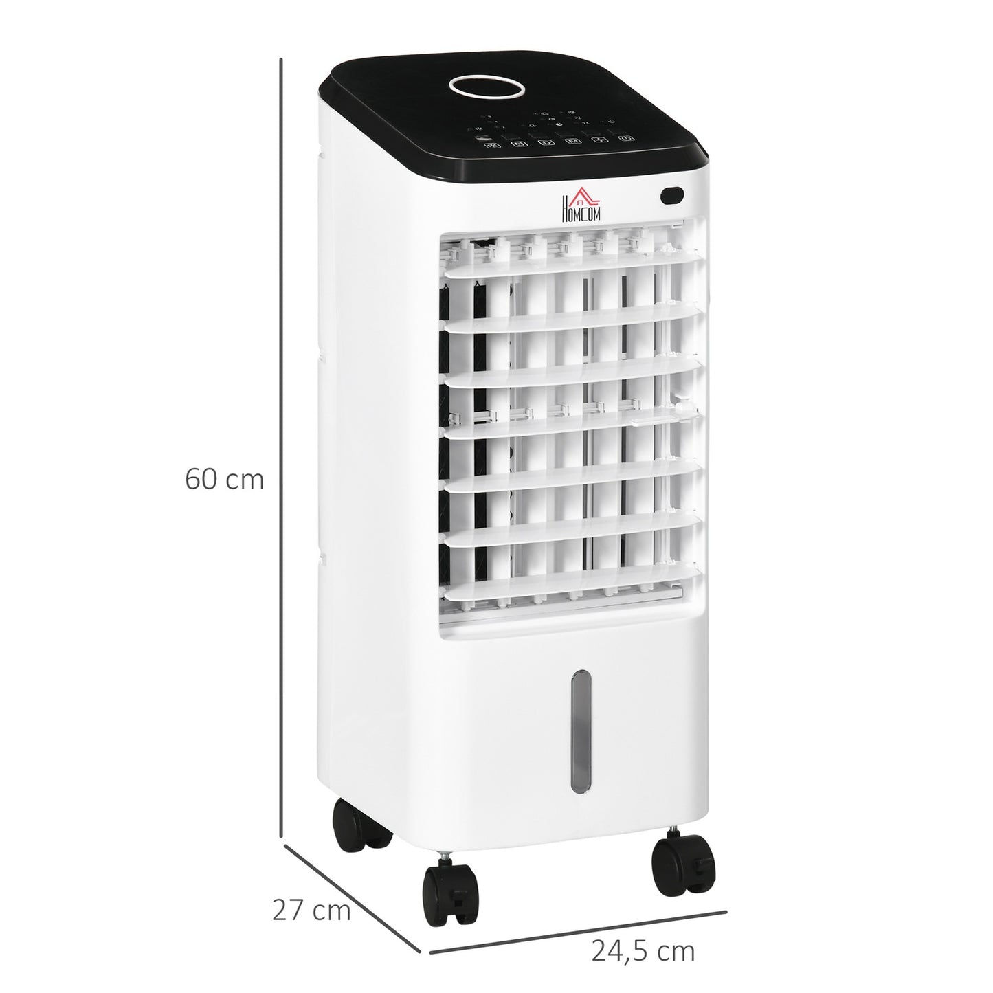 Portable Air Cooler and Humidifier - 3 Levels, Remote Control