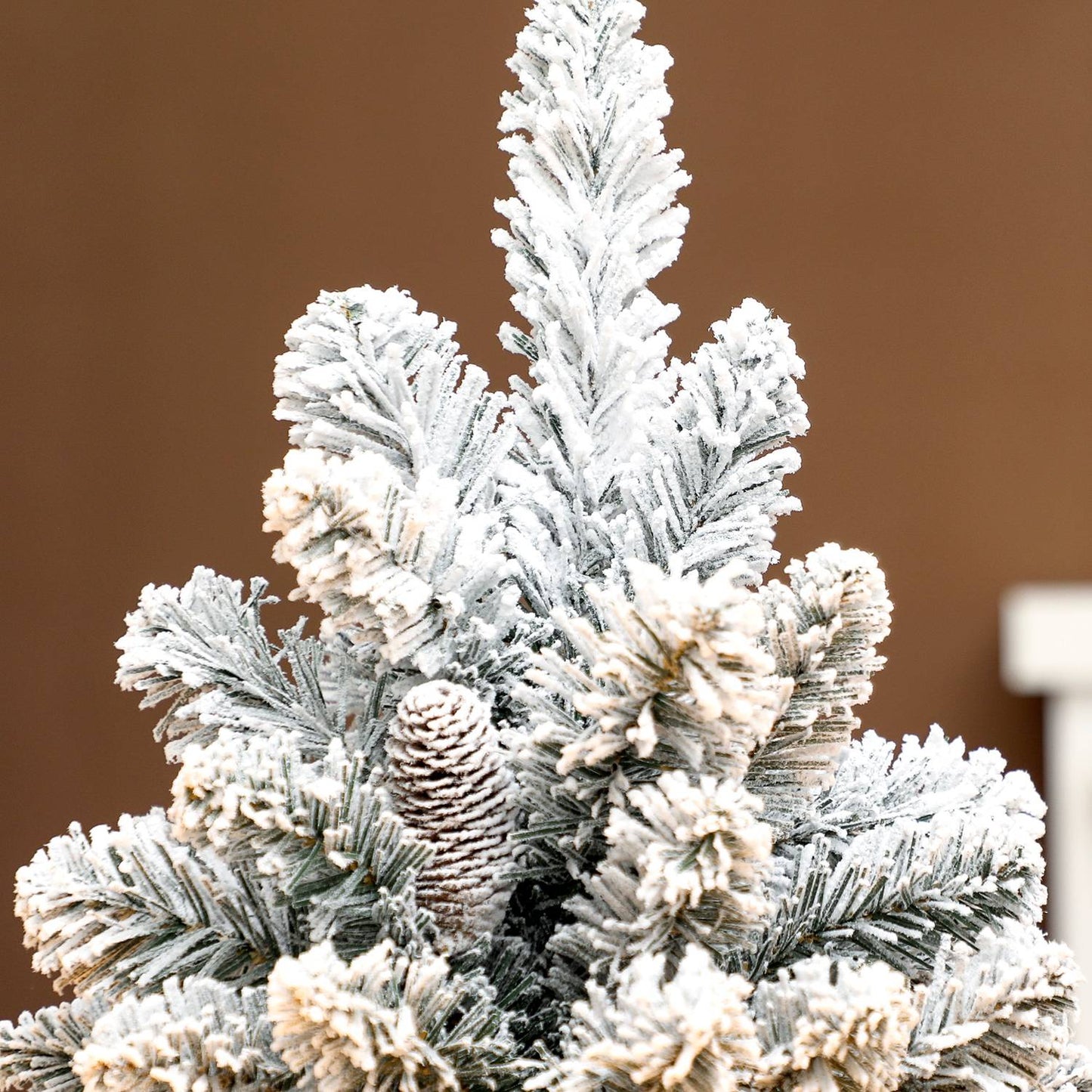 Mini Artificial Christmas Tree 60 cm with Snow, Pinecones