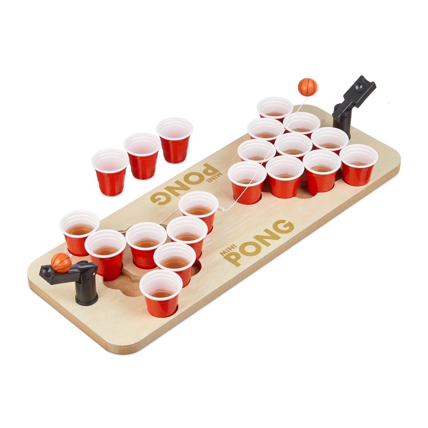 Mini Beer Pong with red cups