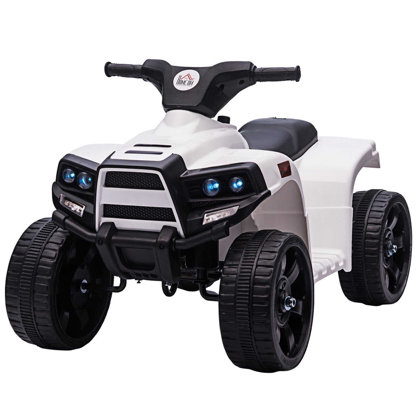 Children's Electric ATV - Mini Quad with Headlight, Black/White