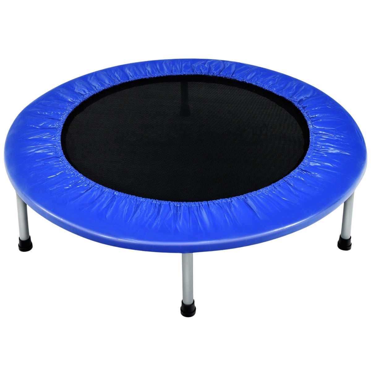 Mini Fitness Trampoline, 97 cm, Foldable, Blue, 150 kg Capacity