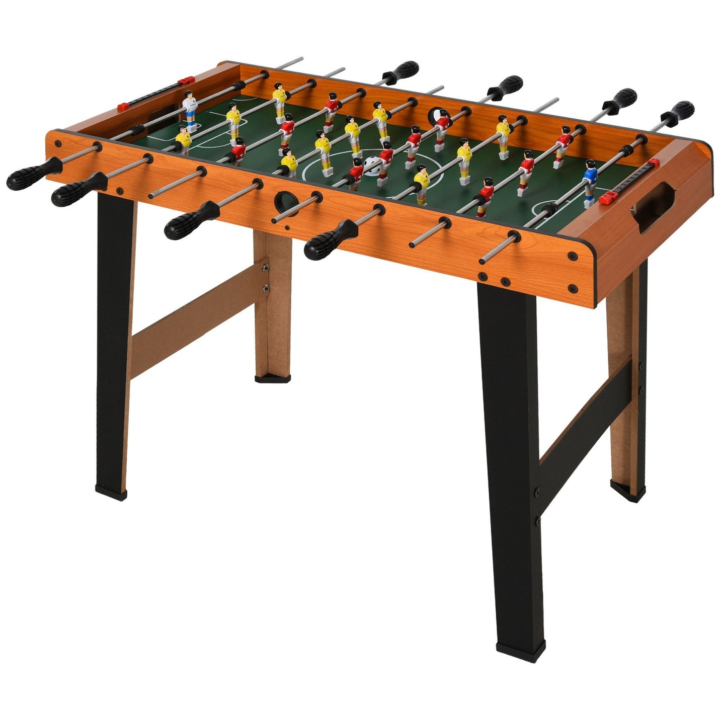 Mini Foosball Table with Stainless Steel Rods, 84.5x40x61.2 cm, Black