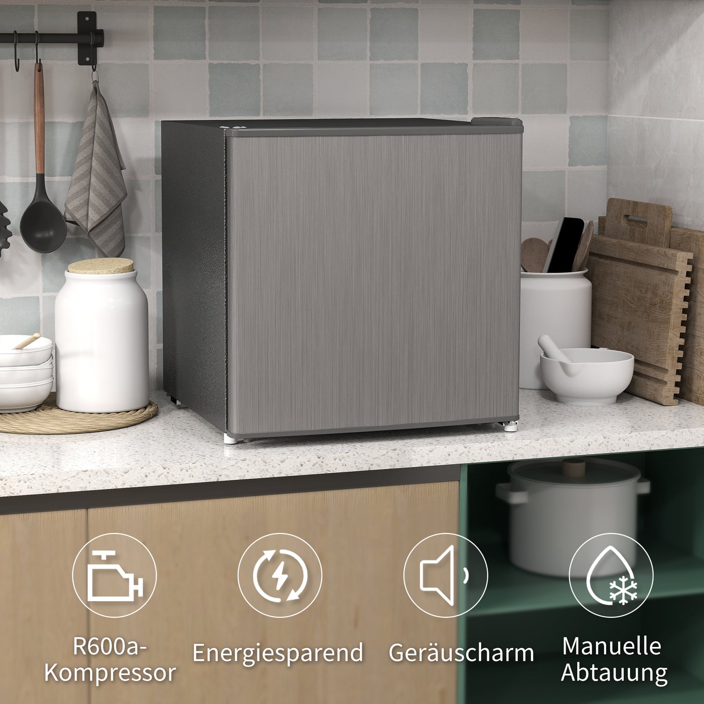 Mini Freezer 35L, Electric, Freestanding, Grey