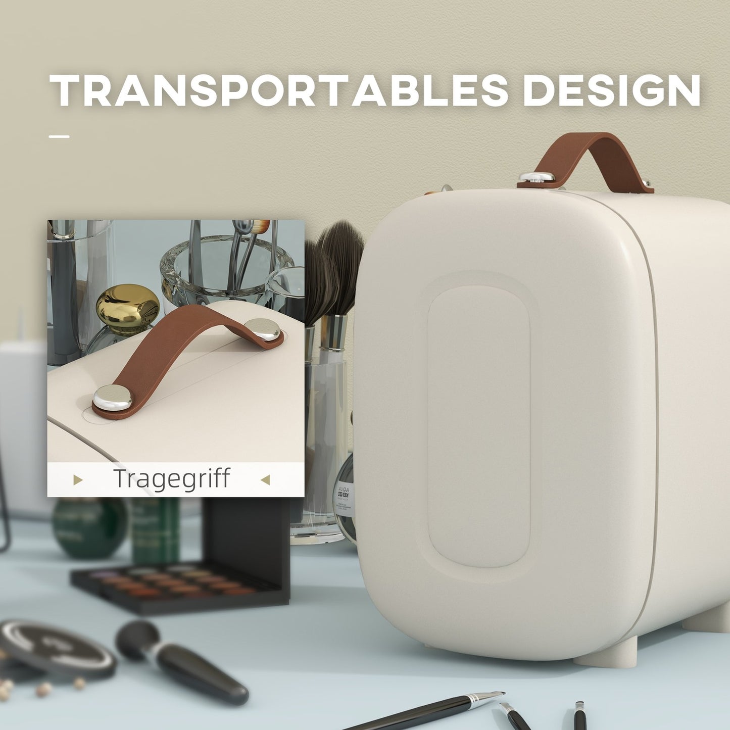 Portable Mini Fridge 4L – Cooling & Heating for cosmetics